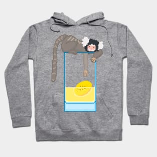 Marmoset with banana drink Hoodie